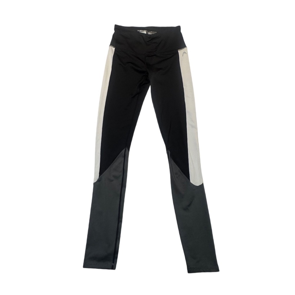 HEAD Womens Colorblock Athletic Leggings Black Small Workout Yoga